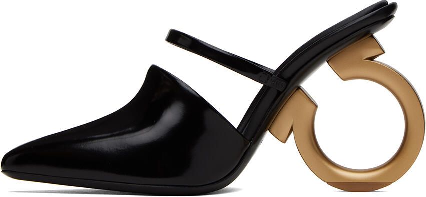 Ferragamo Black Elina Mules - Picture 3