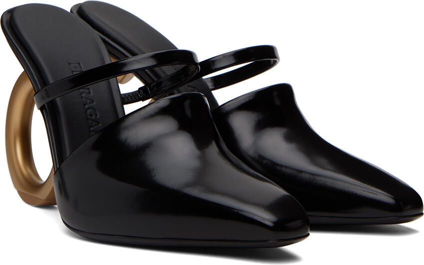 Ferragamo Black Elina Mules - Picture 2