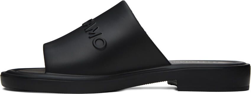 Ferragamo Black Embossed Sandals - Picture 3