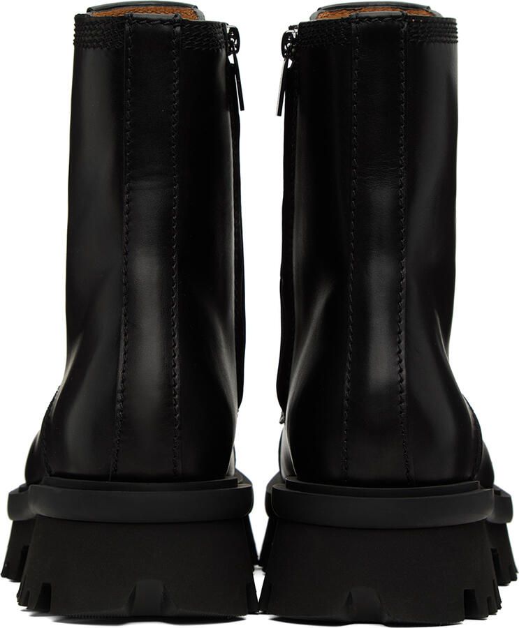 Ferragamo Black Faraway Lace-Up Boots
