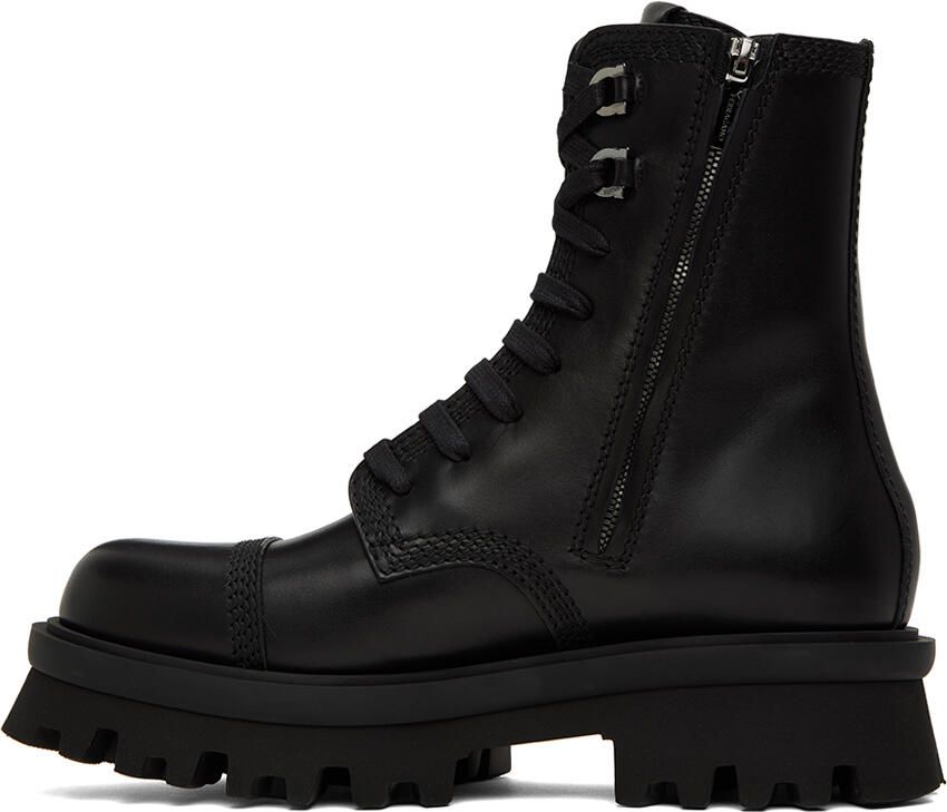 Ferragamo Black Faraway Lace-Up Boots - Picture 3