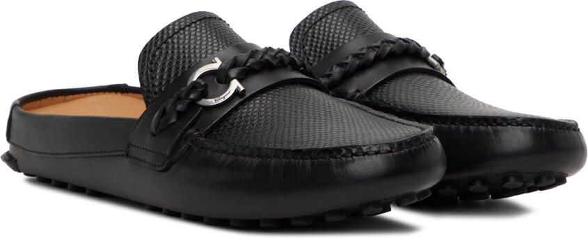 Ferragamo Black Gancini Driver Mules - Picture 2