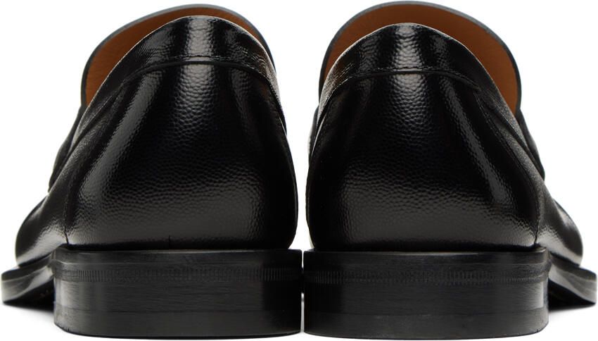 Ferragamo Black Gancini Loafers