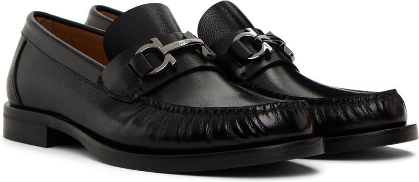 Ferragamo Black Gancini Loafers - Picture 2