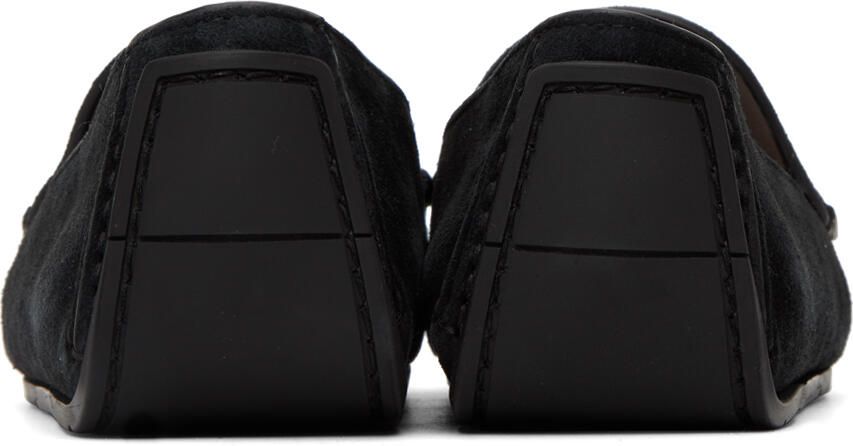 Salvatore Ferragamo Black Gancini Loafers