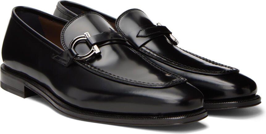 Salvatore Ferragamo Black Gancini Loafers - Picture 2