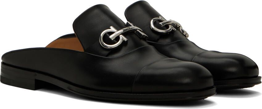 Ferragamo Black Gancini Loafers - Picture 2