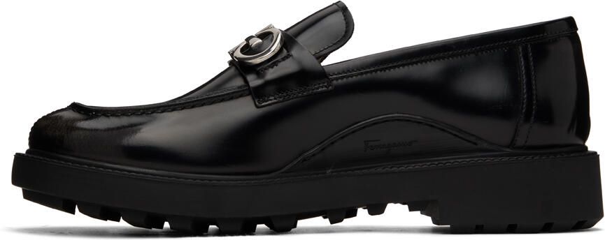 Ferragamo Black Gancini Loafers - Picture 3