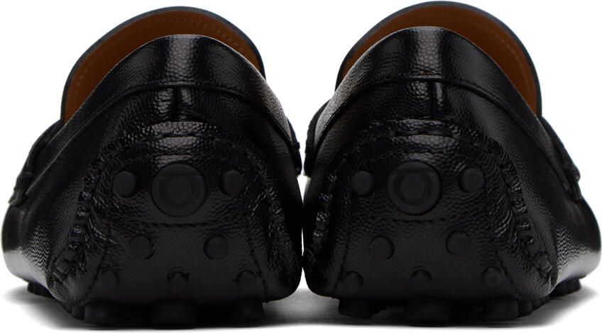 Ferragamo Black Gancini Loafers