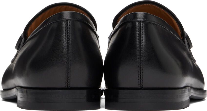 Ferragamo Black Gancini Loafers