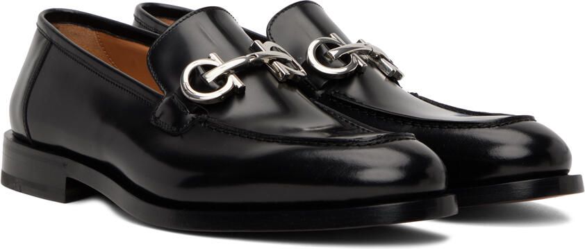 Ferragamo Black Gancini Loafers - Picture 2