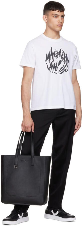 Salvatore Ferragamo Black Gancini Low-Top Sneakers - Picture 4