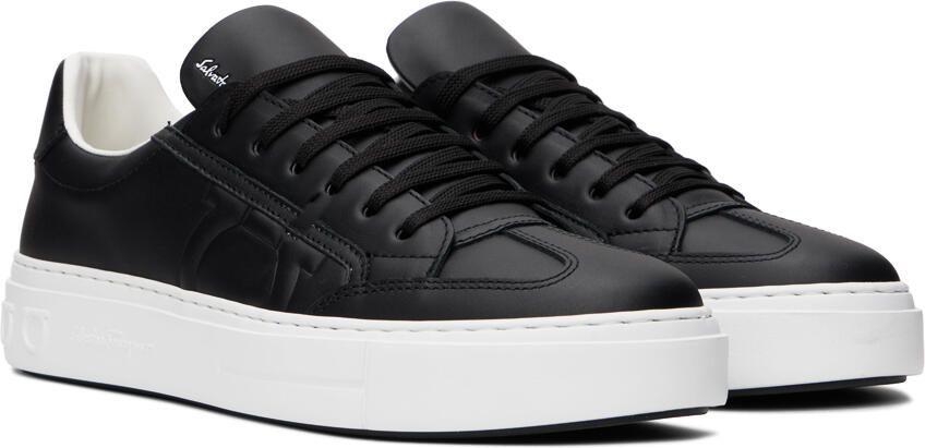 Salvatore Ferragamo Black Gancini Sneaker - Picture 2