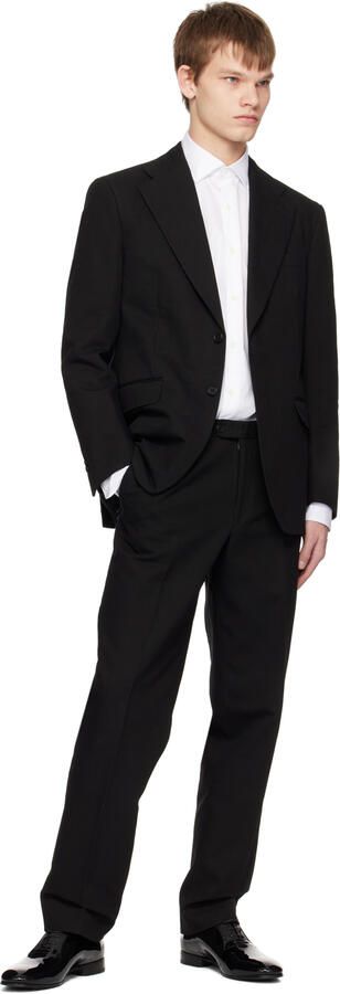 Salvatore Ferragamo Black Gianbattista Oxfords - Picture 3