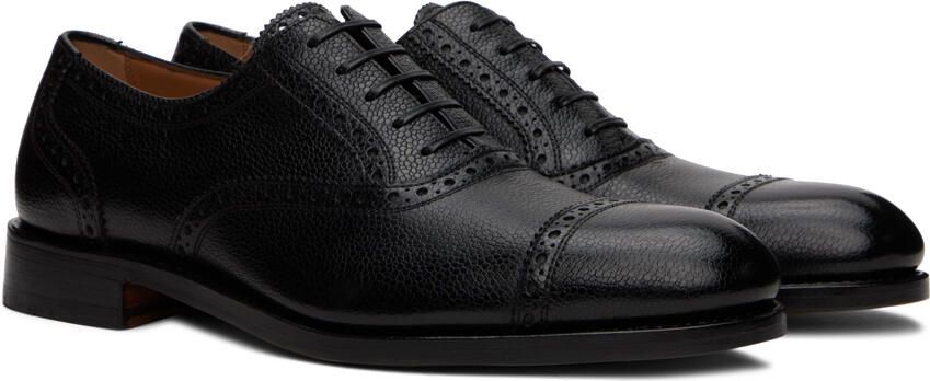 Ferragamo Black Gianluigi Oxfords - Picture 2