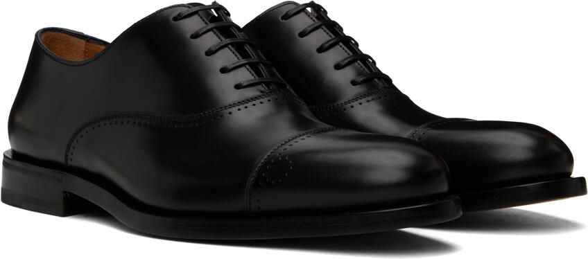 Ferragamo Black Giovanni Oxfords - Picture 2