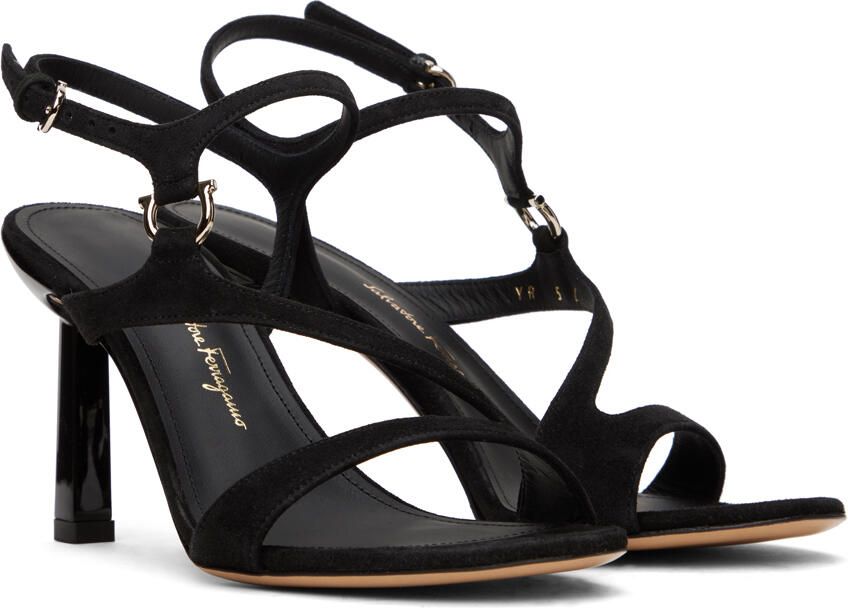 Ferragamo Black Jille Heeled Sandals - Picture 2