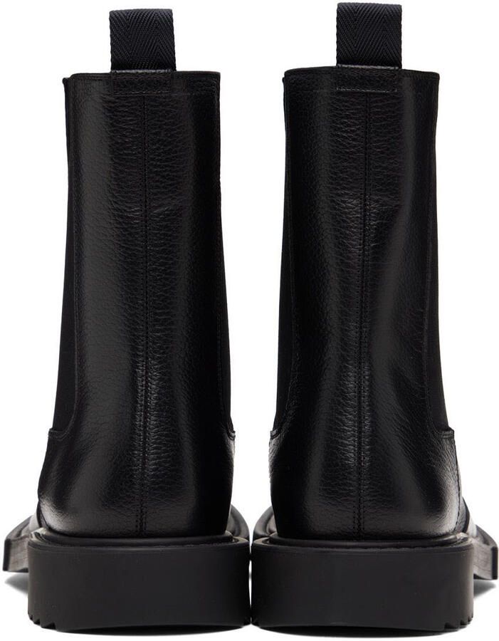 Salvatore Ferragamo Black Leather Chelsea Boots - Picture 2