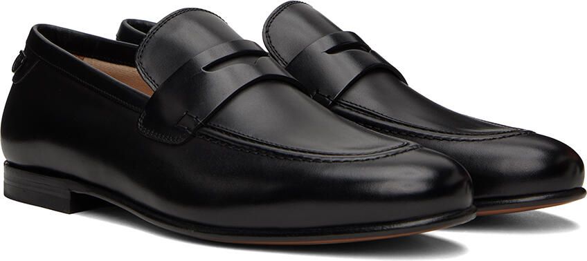Ferragamo Black Leather Penny Loafer - Picture 2