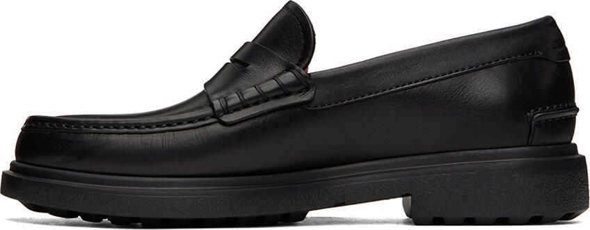 Ferragamo Black Leather Penny Loafers - Picture 2