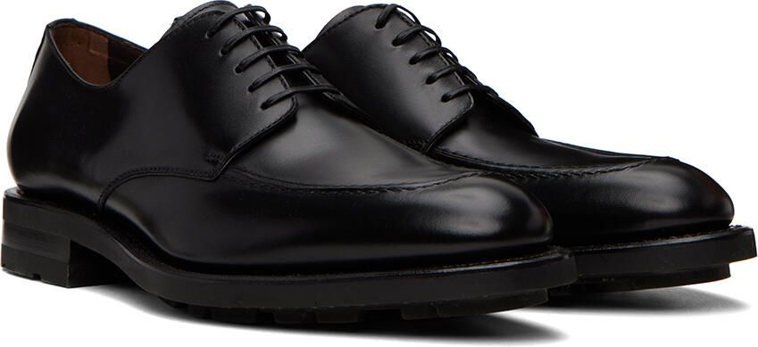 Salvatore Ferragamo Black Leopold Derbys - Picture 2