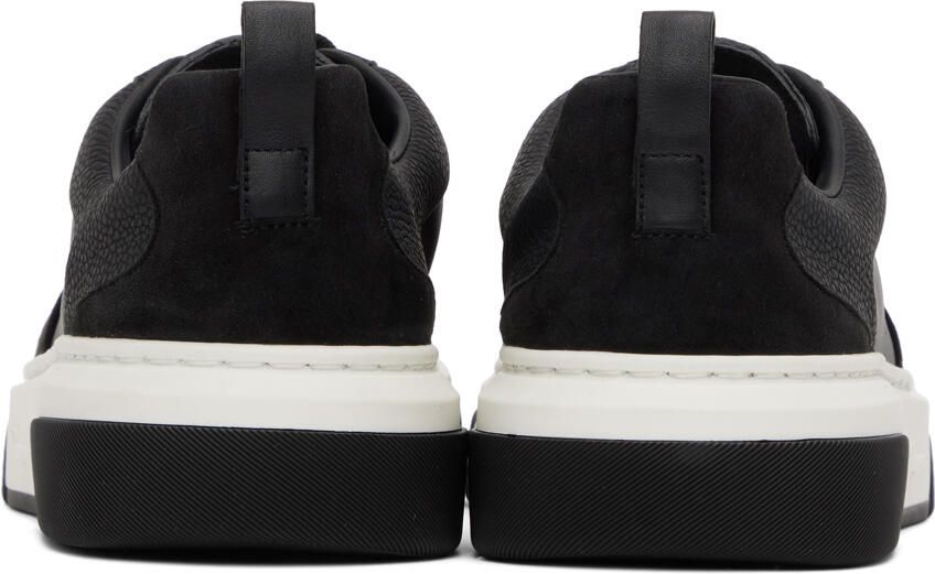 Ferragamo Black Paneled Sneakers