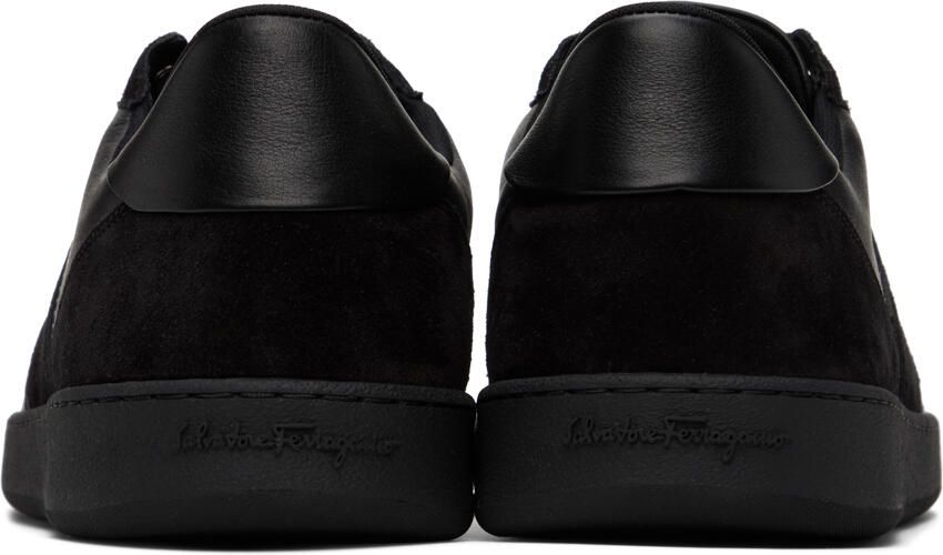 Ferragamo Black Paneled Sneakers