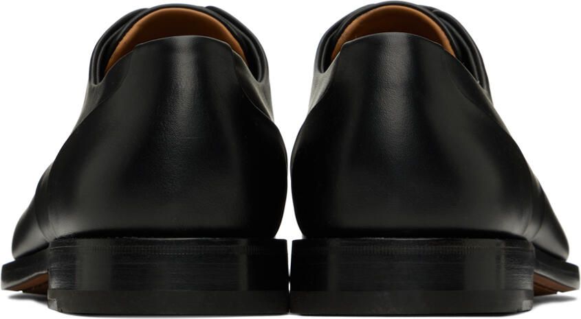 Ferragamo Black Perforated Derbys