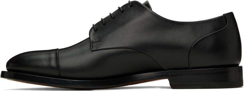 Ferragamo Black Perforated Derbys - Picture 4