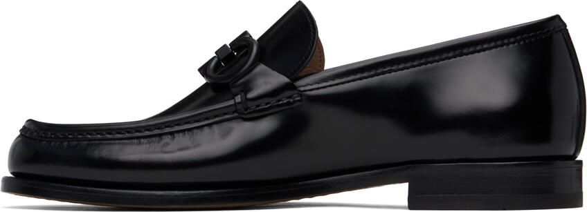 Salvatore Ferragamo Black Gancini Ornament Loafers - Picture 4