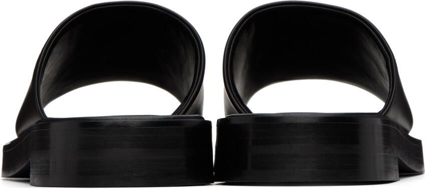 Ferragamo Black Single-Band Sandals