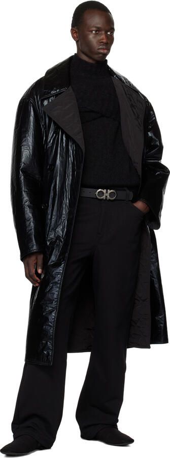 Ferragamo Black Slip-On Loafers - Picture 2