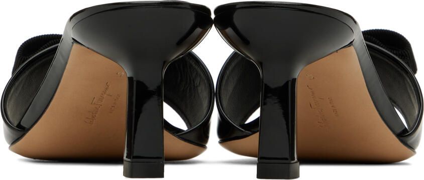 Ferragamo Black Vara Bow Heeled Sandals - Picture 5