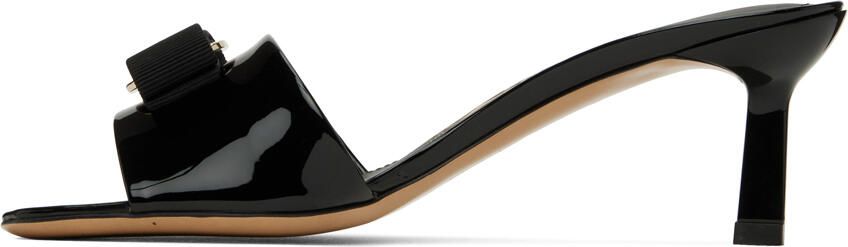 Ferragamo Black Vara Bow Heeled Sandals - Picture 4