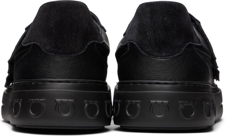 Salvatore Ferragamo Black Velcro Sneakers