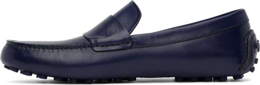 Ferragamo Brown Saddle Driver Loafers - Picture 4