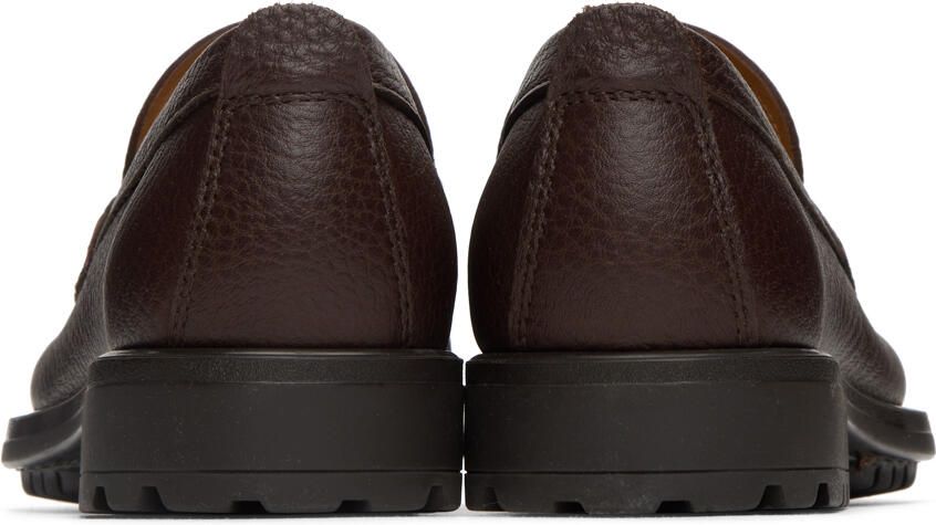Salvatore Ferragamo Brown David Loafers