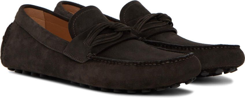 Ferragamo Brown Driver Loafers - Picture 2