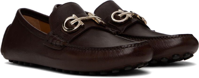 Ferragamo Brown Driver Slippers - Picture 2