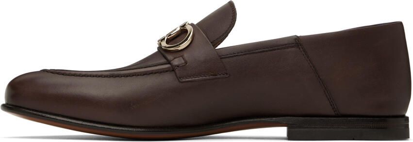 Ferragamo Brown Gancini Loafers - Picture 4