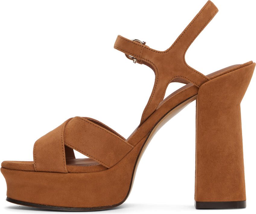 Ferragamo Brown Platform Sandals - Picture 2