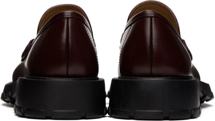 Salvatore Ferragamo Burgundy Gancini Loafers