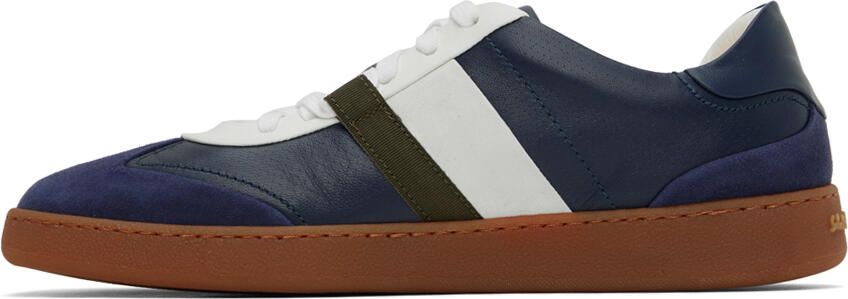 Ferragamo Navy Garda Low Sneakers - Picture 3