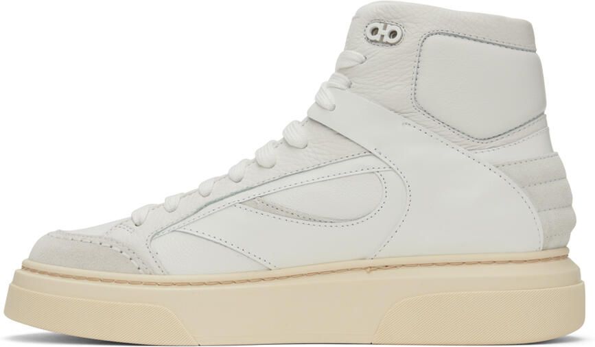 Ferragamo White Cassio Sneakers - Picture 3