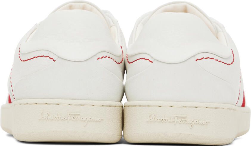 Ferragamo White Garda Low Sneakers