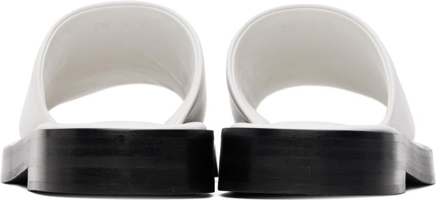 Ferragamo White Single-Band Sandals