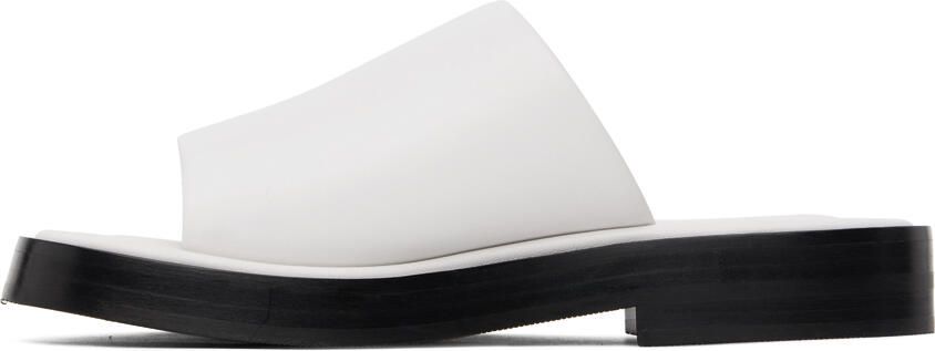 Ferragamo White Single-Band Sandals - Picture 4