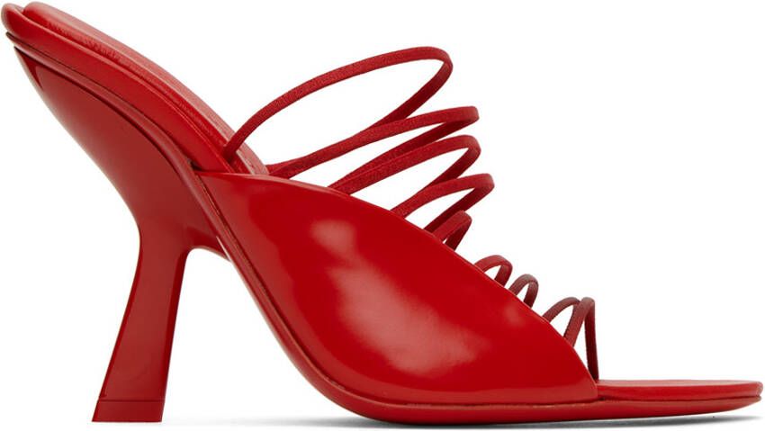 Ferragamo Red Pointed Heeled Sandals - Picture 5
