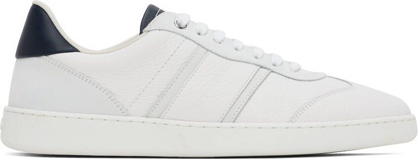 Ferragamo White & Blue Signature Low Sneakers - Picture 5
