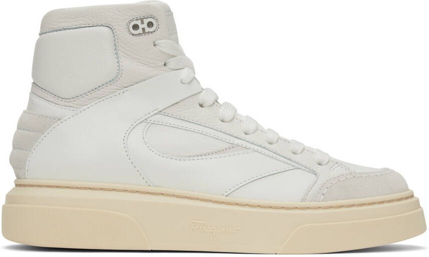 Ferragamo White Cassio Sneakers - Picture 5